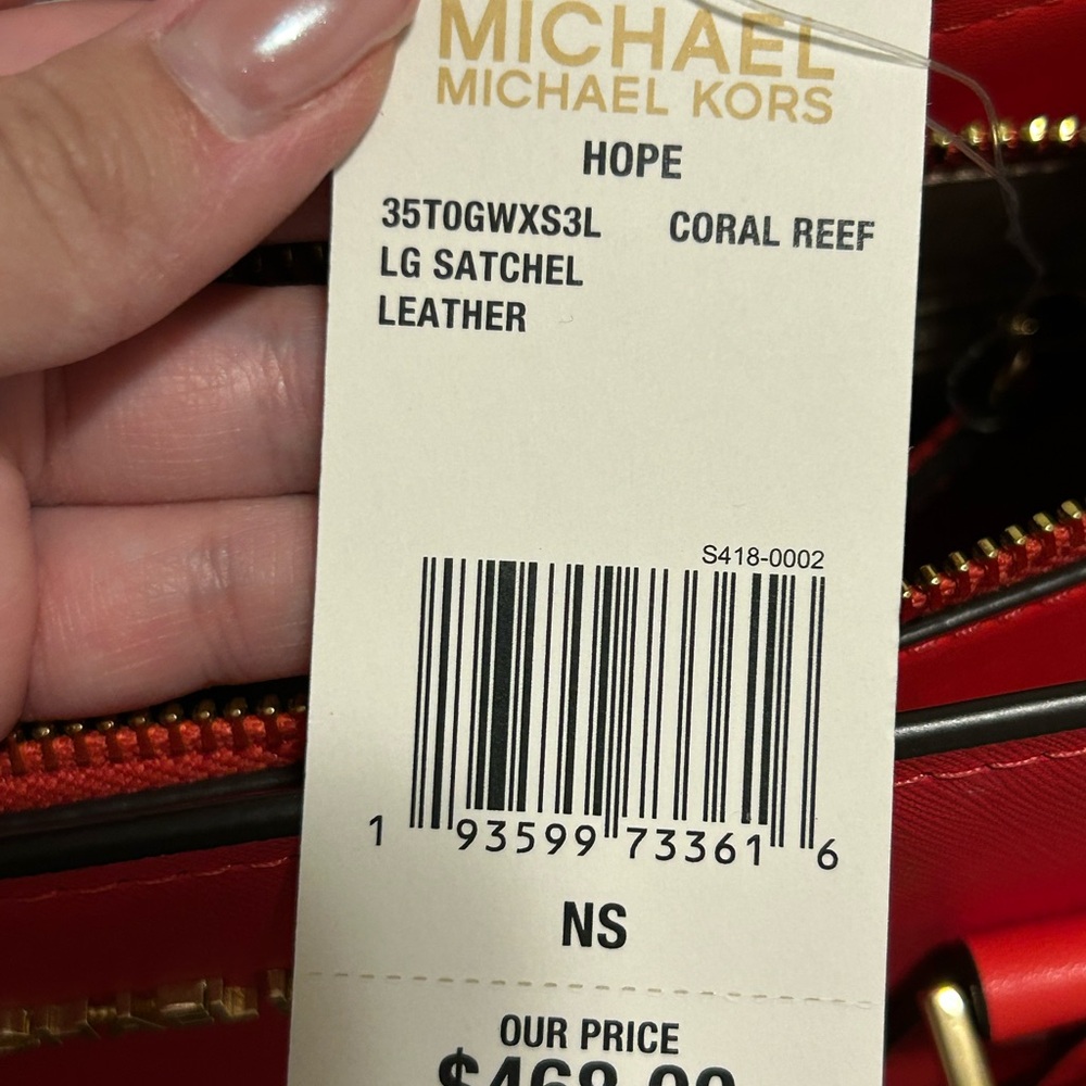 Michael Kors Red Satchel with Gold Hardware - Picture 10 of 13